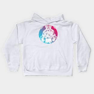 Dual Color Circle of Ornament Kids Hoodie